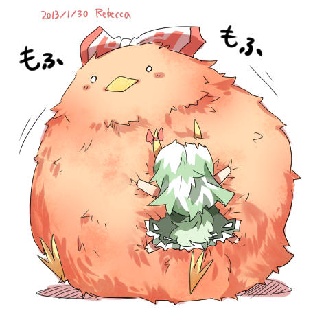 fujiwara no mokou, kamishirasawa keine, and ex-keine (touhou) drawn by rebecca_(keinelove)