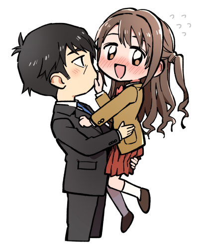 producer and shimamura uzuki (idolmaster and 1 more) drawn by nanonin