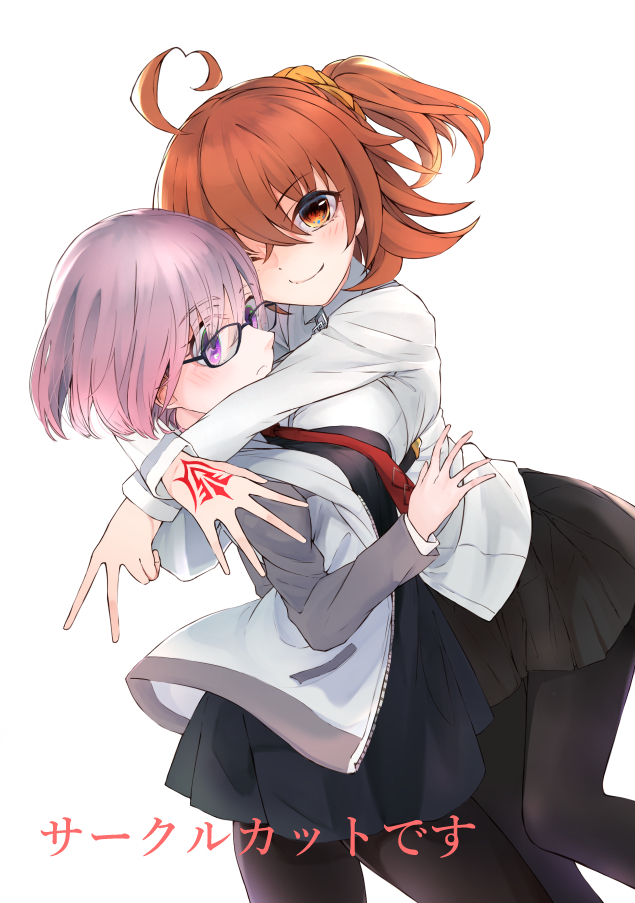 mash kyrielight and fujimaru ritsuka (fate and 1 more) drawn by kazuya0810