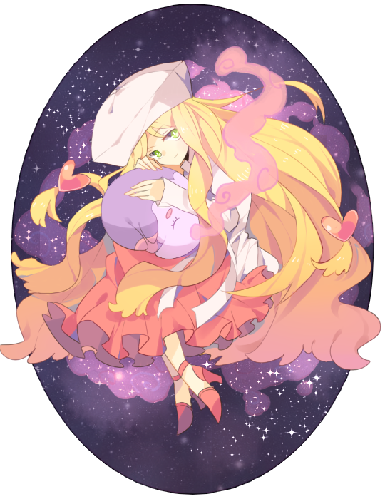 caitlin and musharna (pokemon and 1 more) drawn by aria_r