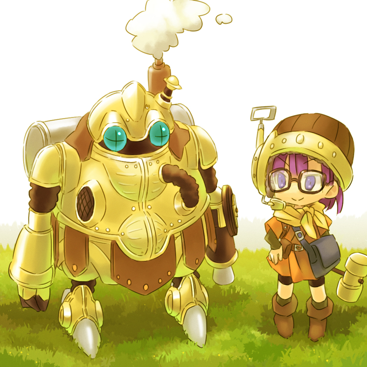 lucca ashtear and robo (chrono trigger) drawn by aoto_(cumulus)