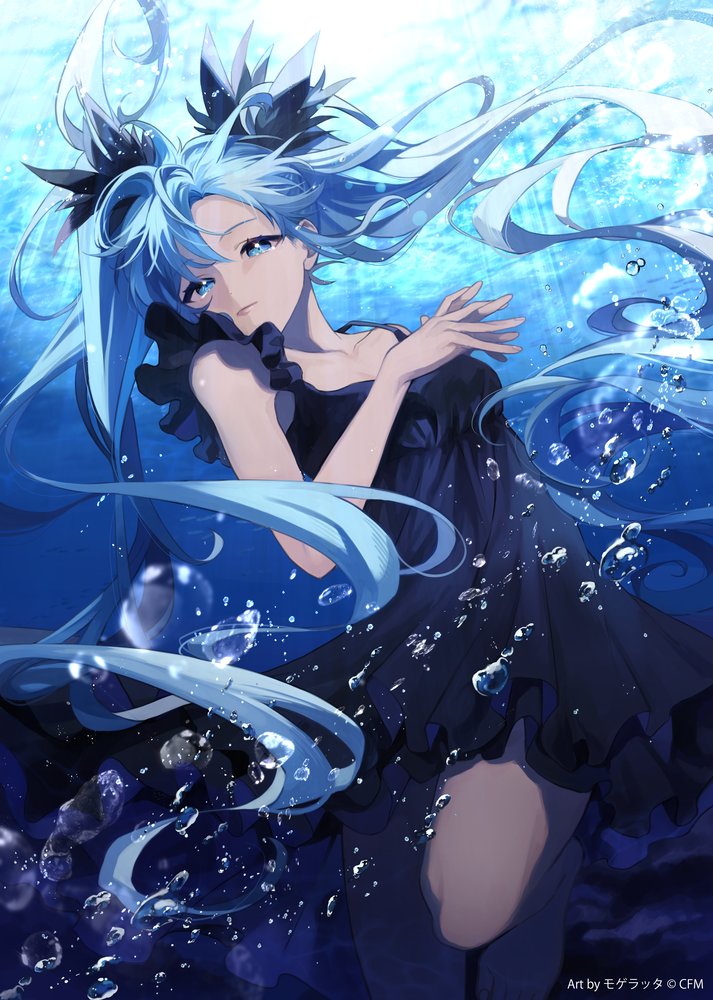 hatsune miku (vocaloid and 2 more) drawn by momoiro_oji