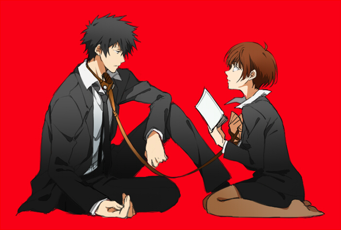 tsunemori akane and kougami shin'ya (psycho-pass) drawn by kazu_sanbon