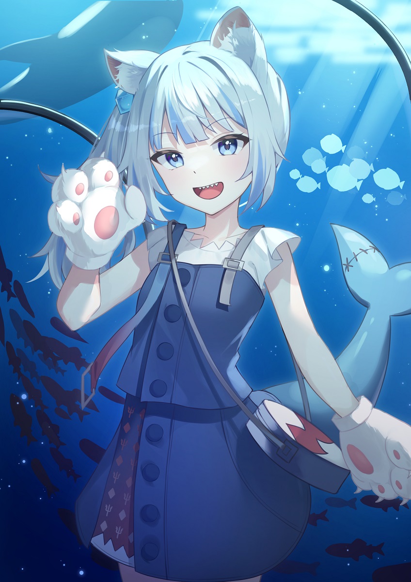 gawr gura (hololive and 1 more) drawn by kimi_(jxrm5387)