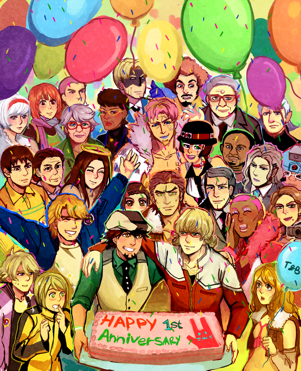 barnaby brooks jr., kaburagi t. kotetsu, ivan karelin, huang baoling, karina lyle, and 24 more (tiger & bunny) drawn by pia_(piapb)