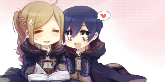 female robin and male morgan (fire emblem and 1 more) drawn by tusia