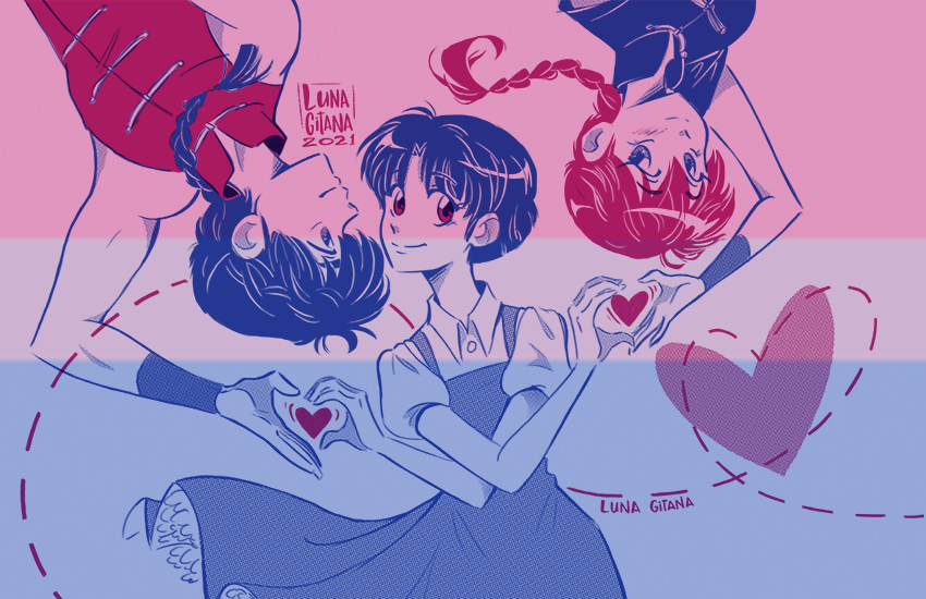 ranma-chan, tendou akane, and saotome ranma (ranma 1/2) drawn by lunagitana_art