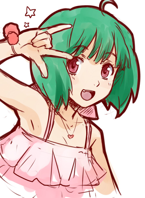 ranka lee (macross and 2 more) drawn by ha-ru