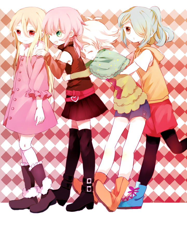 kirino ranmaru, kazemaru ichirouta, afuro terumi, and fubuki shirou (inazuma eleven go and 1 more) drawn by junekun