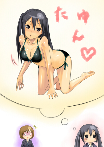 nakano azusa and hirasawa yui (k-on!) drawn by fumitsuki_(tick_tack_works)
