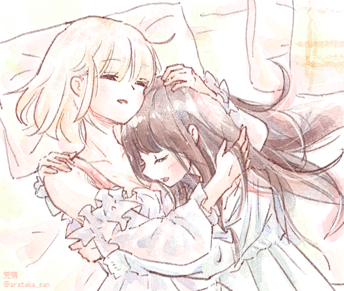 nishikigi chisato and inoue takina (lycoris recoil) drawn by tsubame_(joy_534)