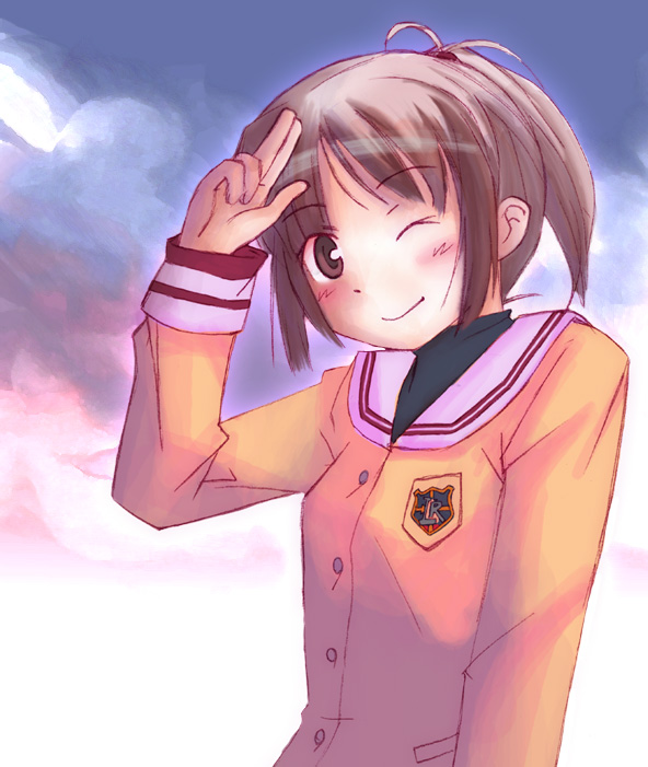 sakino asuka (clannad and 1 more) drawn by nyazui