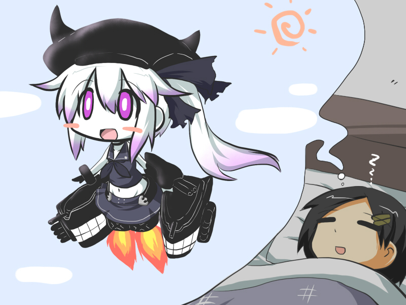 kuroshio and destroyer princess (kantai collection and 1 more) drawn by goma_(gomasamune)