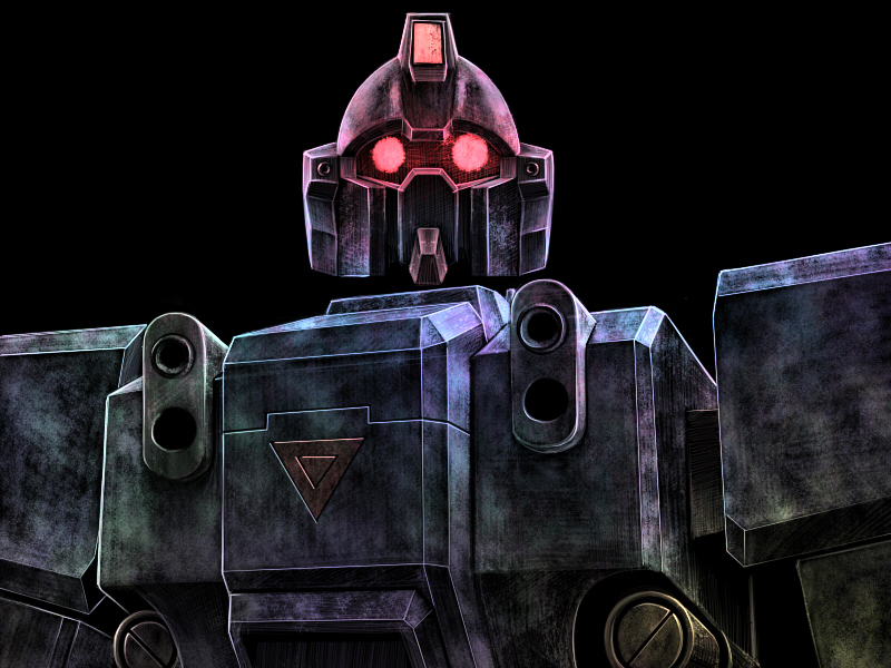 blue destiny 01 (gundam and 1 more) drawn by tro_(trombe)