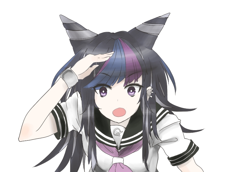 mioda ibuki (danganronpa and 1 more) drawn by morodashi