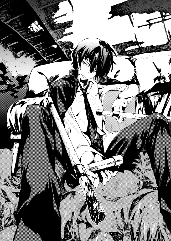 hibari kyouya (katekyo hitman reborn!) drawn by tokumei_wombat