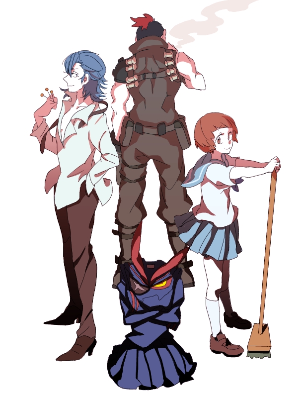 senketsu, mankanshoku mako, mikisugi aikurou, and kinagase tsumugu (kill la kill) drawn by akiji_(vvzk-03)