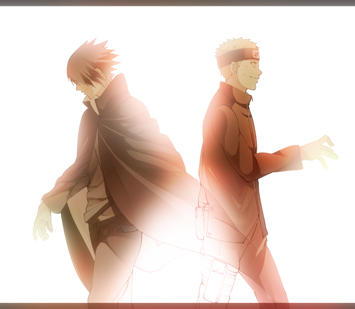 uzumaki naruto and uchiha sasuke (naruto and 1 more) drawn by mikabu