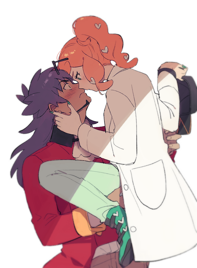 leon and sonia (pokemon and 1 more) drawn by ingameduck