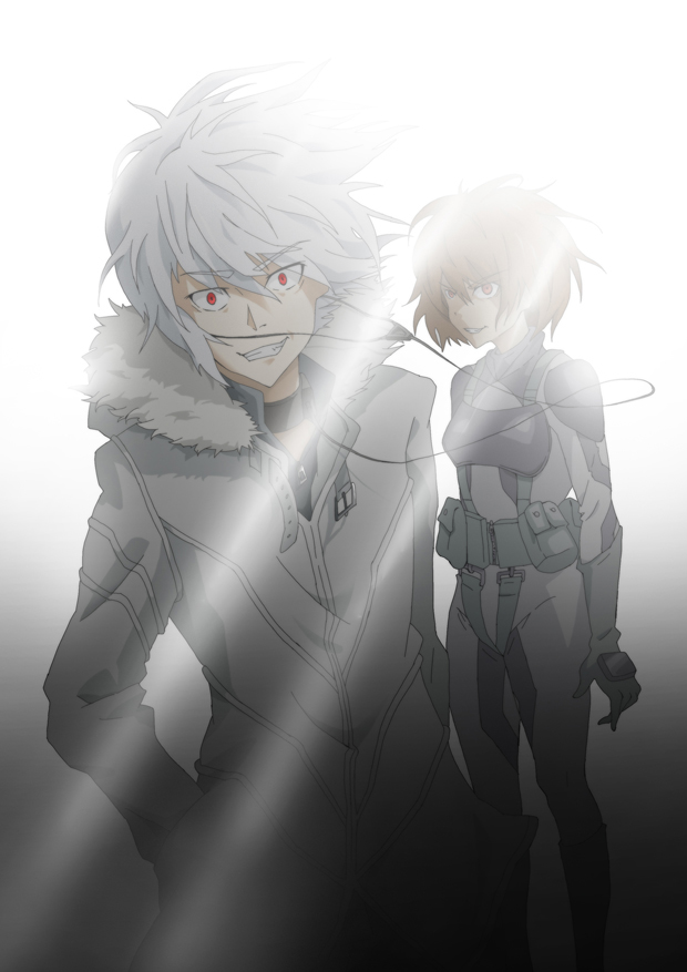 accelerator and misaka worst (toaru majutsu no index and 1 more) drawn by hiropoo
