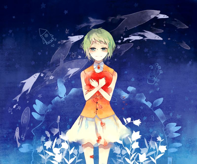 gumi (vocaloid and 1 more) drawn by mig_(36th_underground)