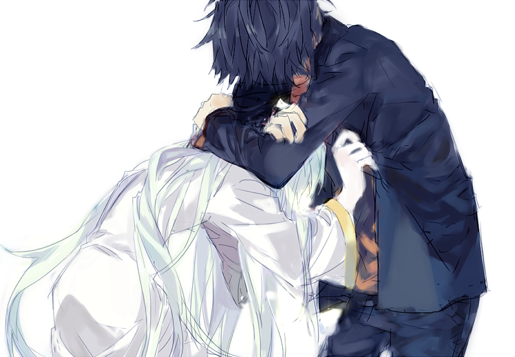 kamijou touma and index (toaru majutsu no index) drawn by uk1440