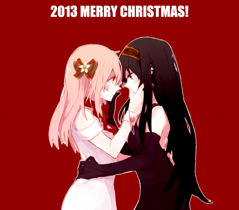 akemi homura, kaname madoka, ultimate madoka, and akuma homura (mahou shoujo madoka magica and 1 more) drawn by hanyae