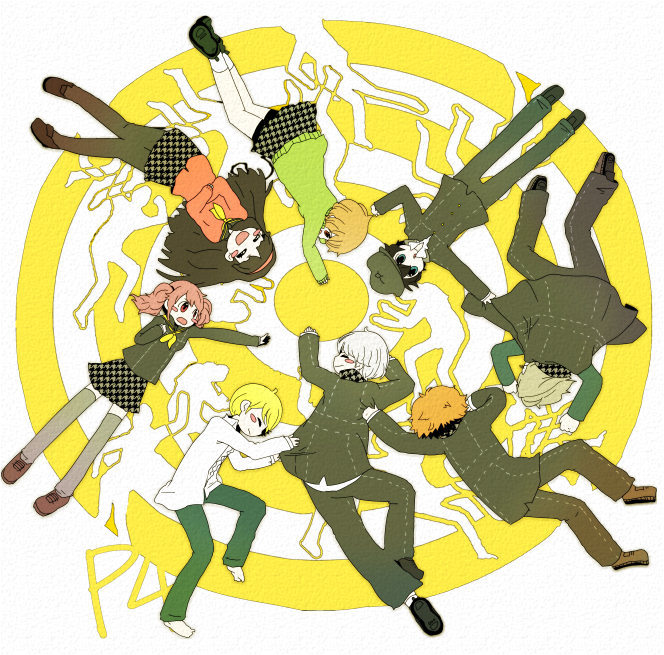 narukami yu, shirogane naoto, satonaka chie, kujikawa rise, amagi yukiko, and 3 more (persona and 1 more)