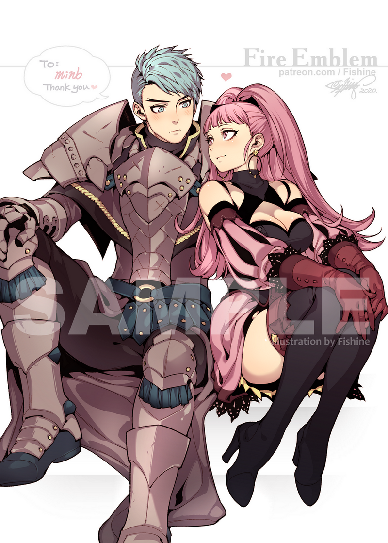 hilda valentine goneril and caspar von bergliez (fire emblem and 1 more) drawn by fishine