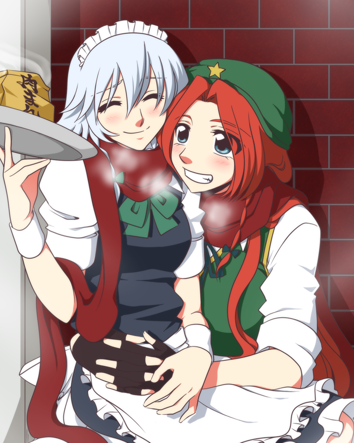 izayoi sakuya and hong meiling (touhou) drawn by neko_majin