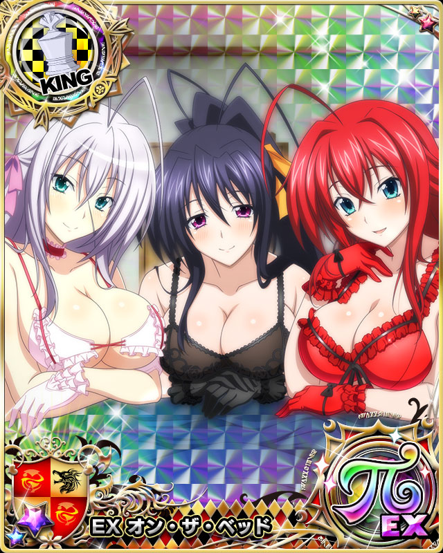 rias gremory, himejima akeno, and rossweisse (high school dxd and 1 more)