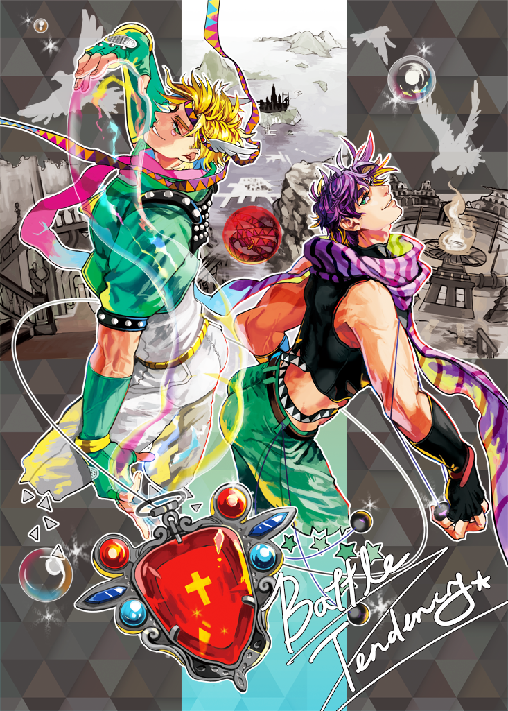 joseph joestar and caesar anthonio zeppeli (jojo no kimyou na bouken and 1 more) drawn by sakaumi