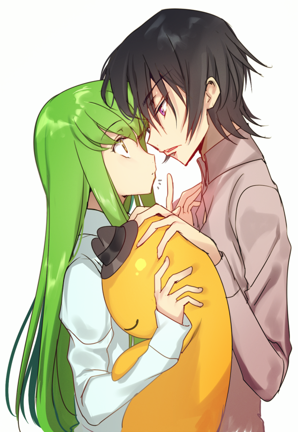 c.c., lelouch vi britannia, and cheese-kun (code geass) drawn by creayus