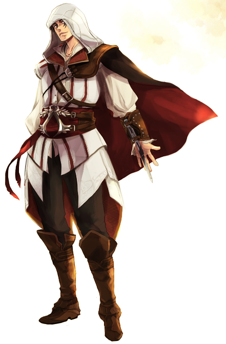 ezio auditore da firenze (assassin's creed and 1 more) drawn by kubokawa_(haifukikara)