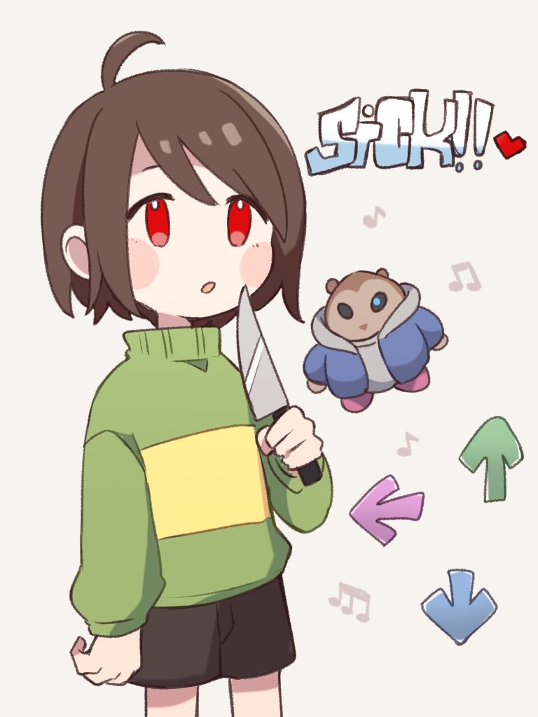 chara, sans, and theodore seville (undertale and 2 more) drawn by nano_mochi