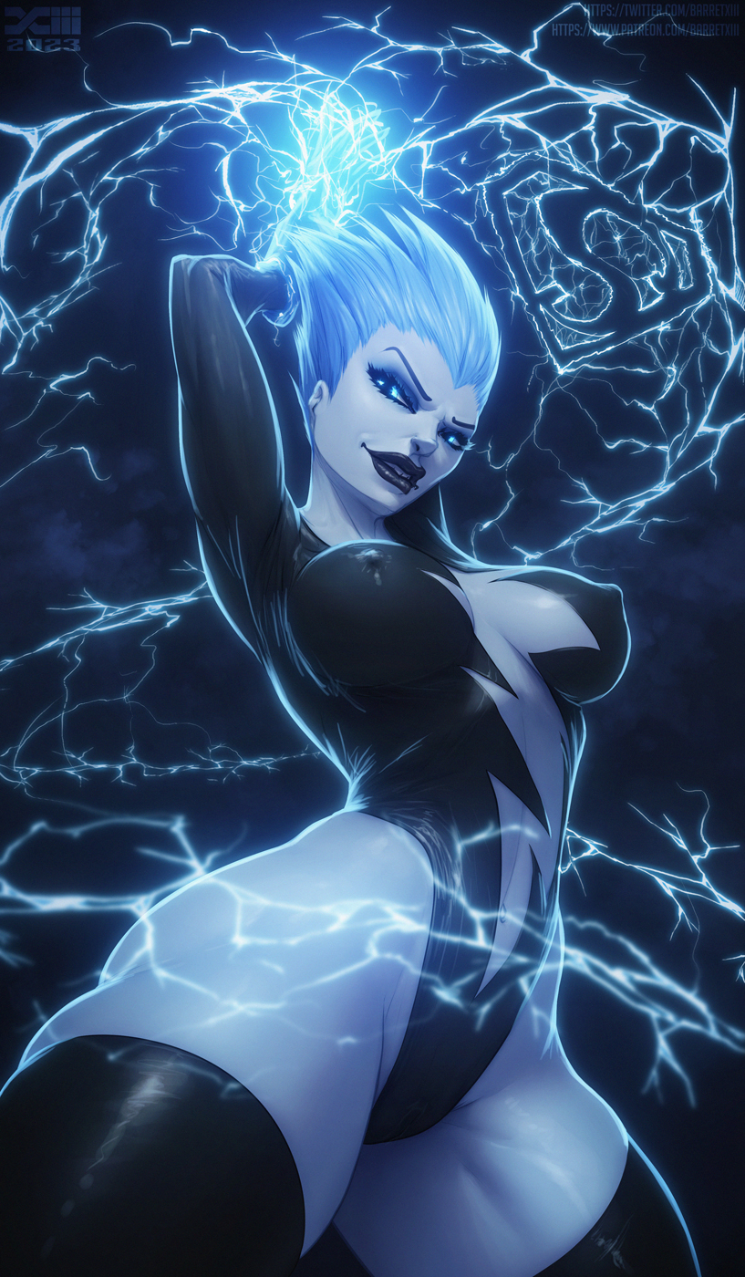 livewire and leslie willis (dc comics and 1 more) drawn by barretxiii