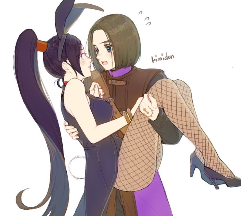 hero and martina (dragon quest and 1 more) drawn by kimidori_(kimidoriri)