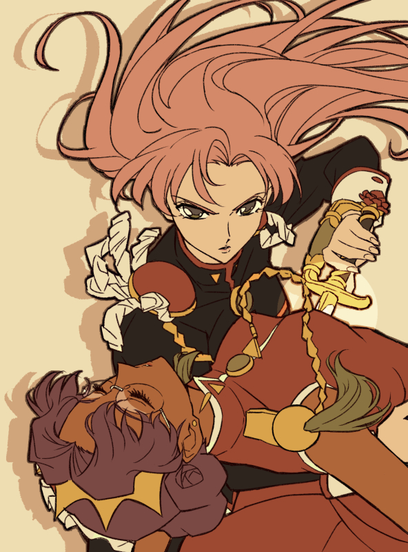 tenjou utena and himemiya anthy (shoujo kakumei utena) drawn by yoko.u