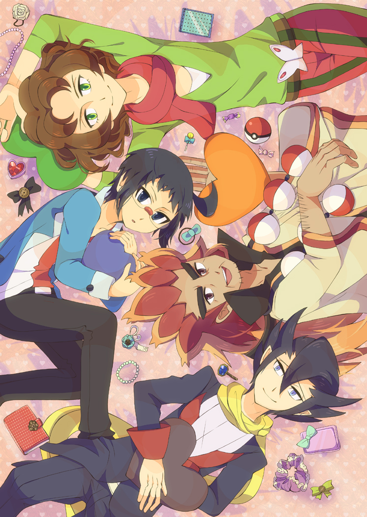 cheren, grimsley, alder, and burgh (pokemon and 1 more) drawn by pohe