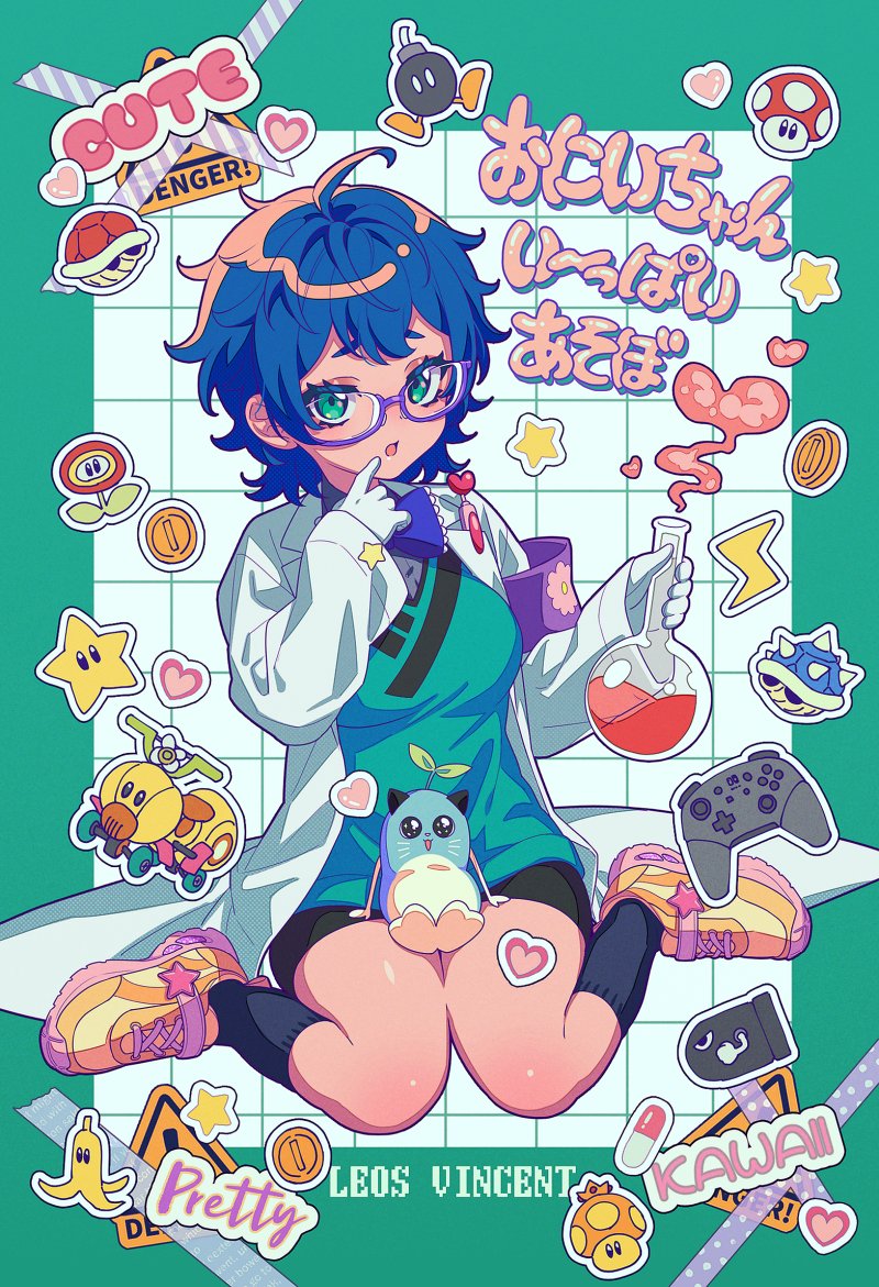 leos vincent, mameneko, bob-omb, and bullet bill (nijisanji and 2 more) drawn by 8ya_nagi
