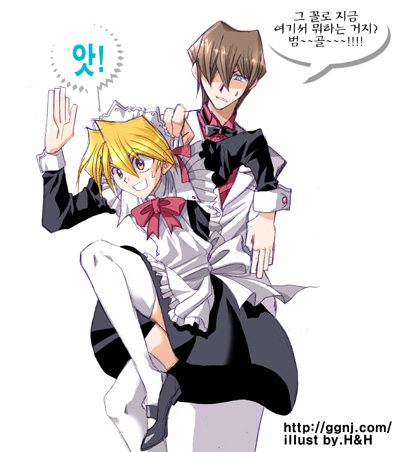 kaiba seto and jonouchi katsuya (yu-gi-oh! and 1 more)