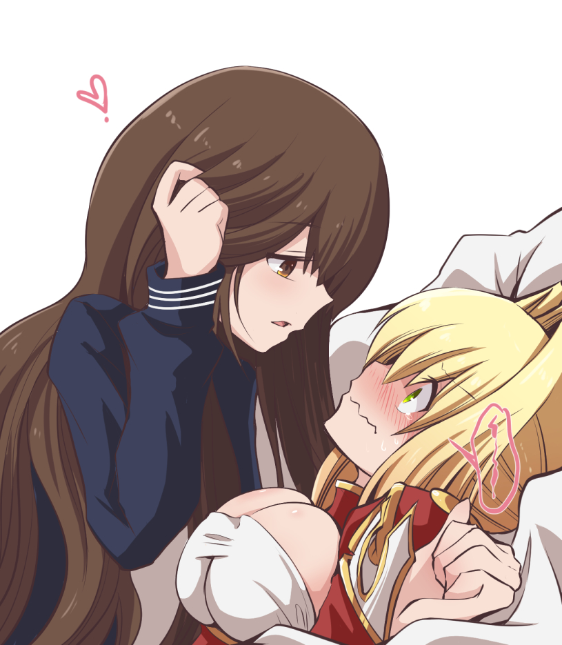 nero claudius and kishinami hakuno (fate and 2 more) drawn by fujitaka_nasu