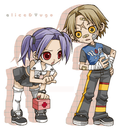 ogami yugo and nonomura alice (bloody roar) drawn by shinku-pack