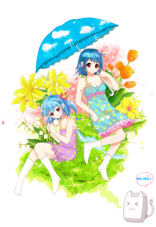 bili girl 33, bili girl 22, and xiao dianshi (bilibili) drawn by gintora