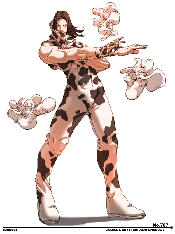 rikiel and sky high (jojo no kimyou na bouken and 1 more) drawn by falcoon