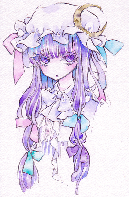 patchouli knowledge (touhou) drawn by miri_(tobira_no_mukou)