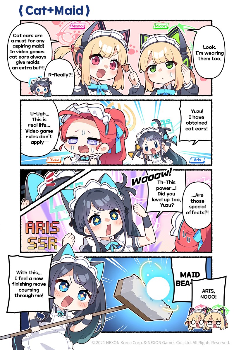 aris, momoi, midori, and yuzu (blue archive) drawn by donmin_h