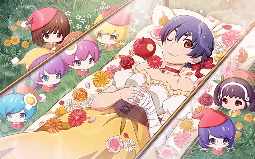 oshino shinobu, senjougahara hitagi, hanekawa tsubasa, sengoku nadeko, hachikuji mayoi, and 5 more (monogatari and 2 more) drawn by watanabe_akio