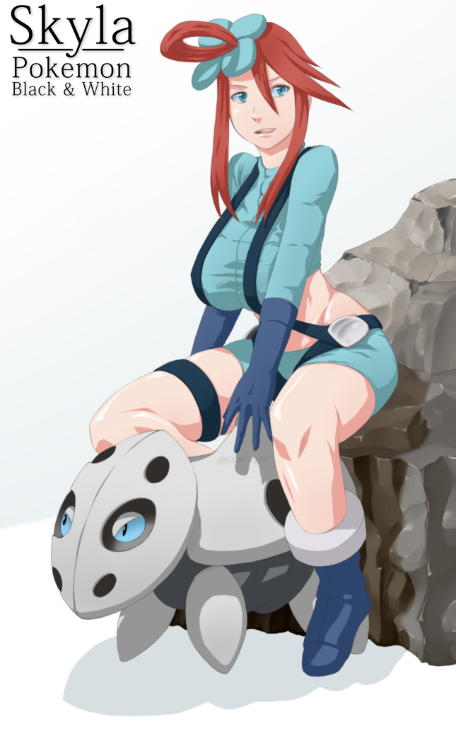 skyla and aron (pokemon and 1 more) drawn by maydrawfag