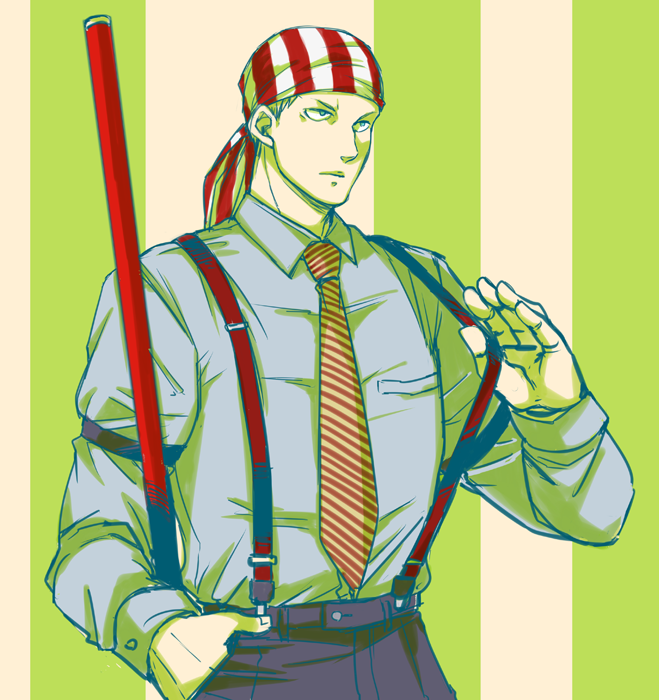 billy kane (the king of fighters and 1 more) drawn by yk_(waikeee)